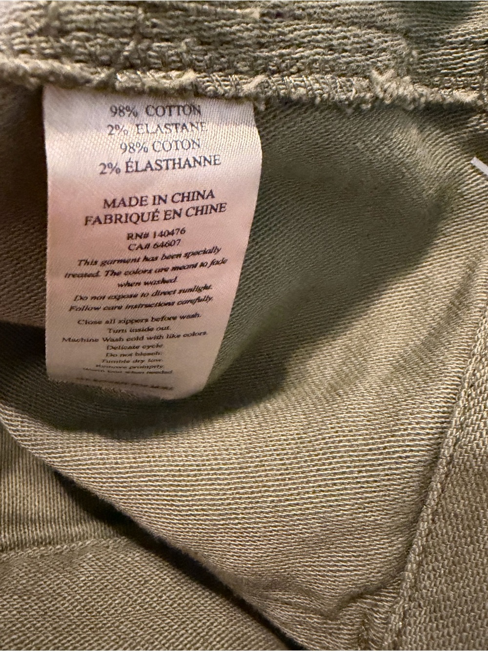 Faherty Olive High-Waist Utility Shorts - Picture 6 of 9